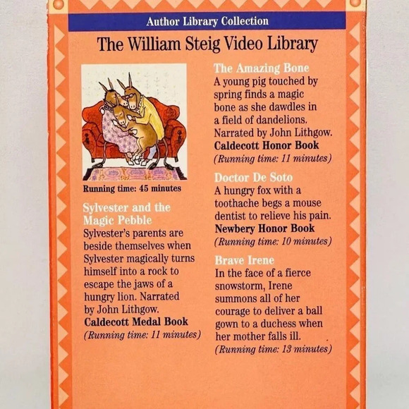 THE WILLIAM STEIG VIDEO LIBRARY Author Library Collection VHS Home Video Tape - Picture 2 of 8